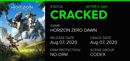Horizon zero dawn - jogo foi crackeado no dia do seu lançamento | 22e35d3e screen shot 07 08 2020 at 15. 53 | horizon zero dawn notícias