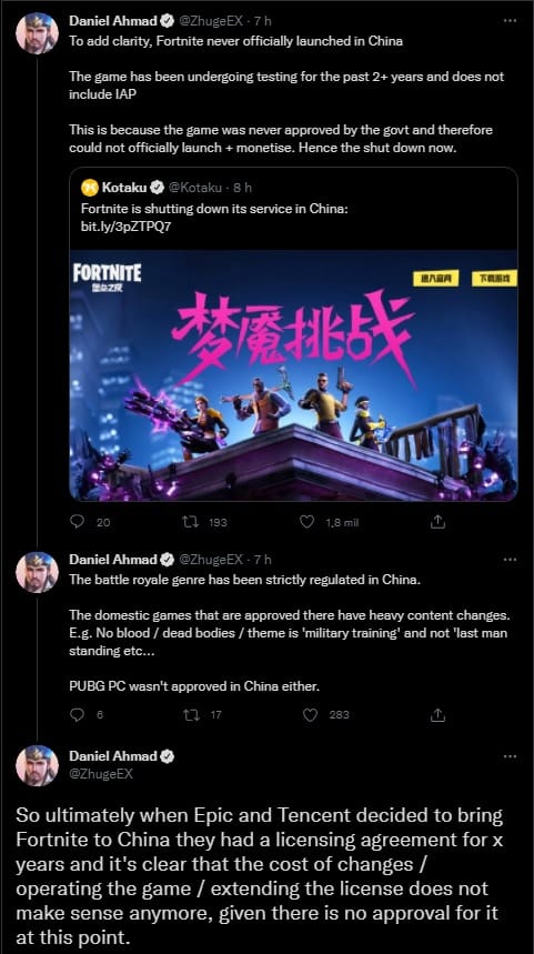 Fortnite não será lançado na china