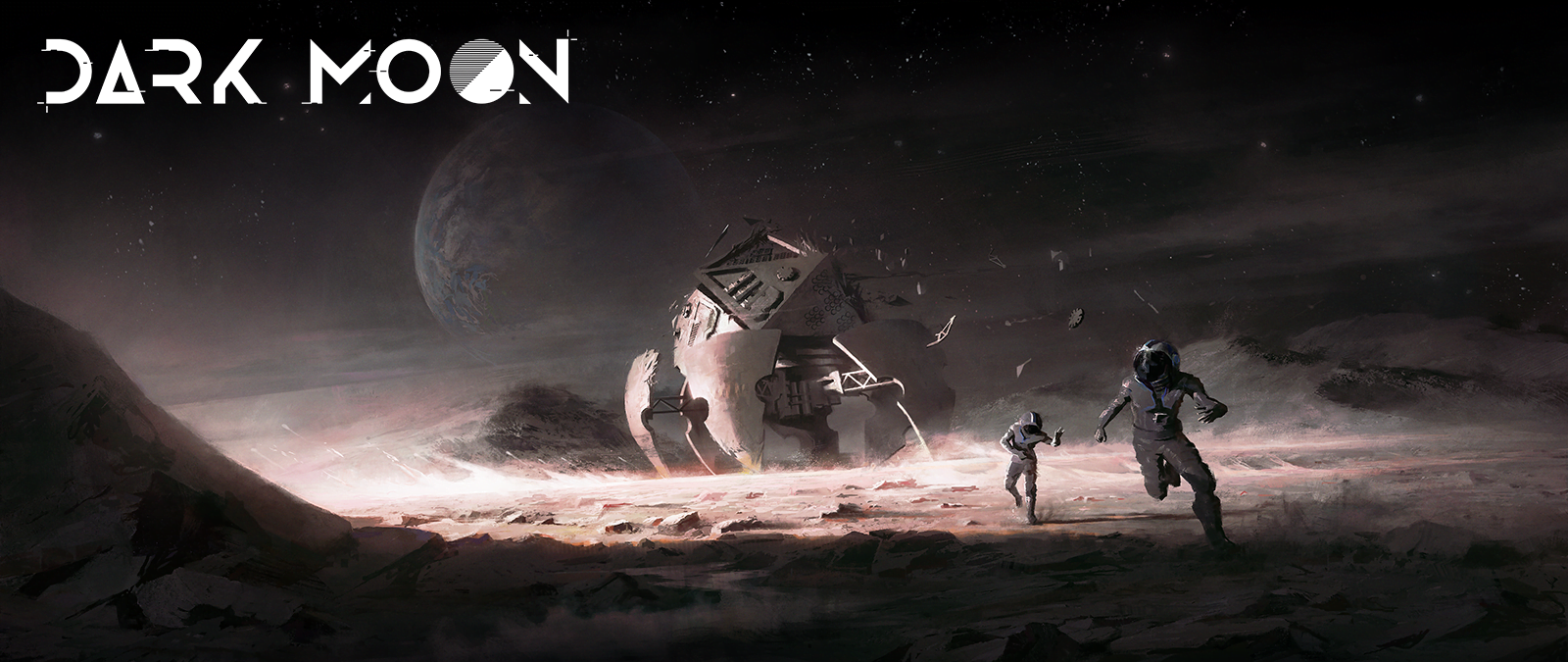 Dark moon lançamento oficialmente anunciado! | dark moon key art with logo | single player | dark moon lançamento single player