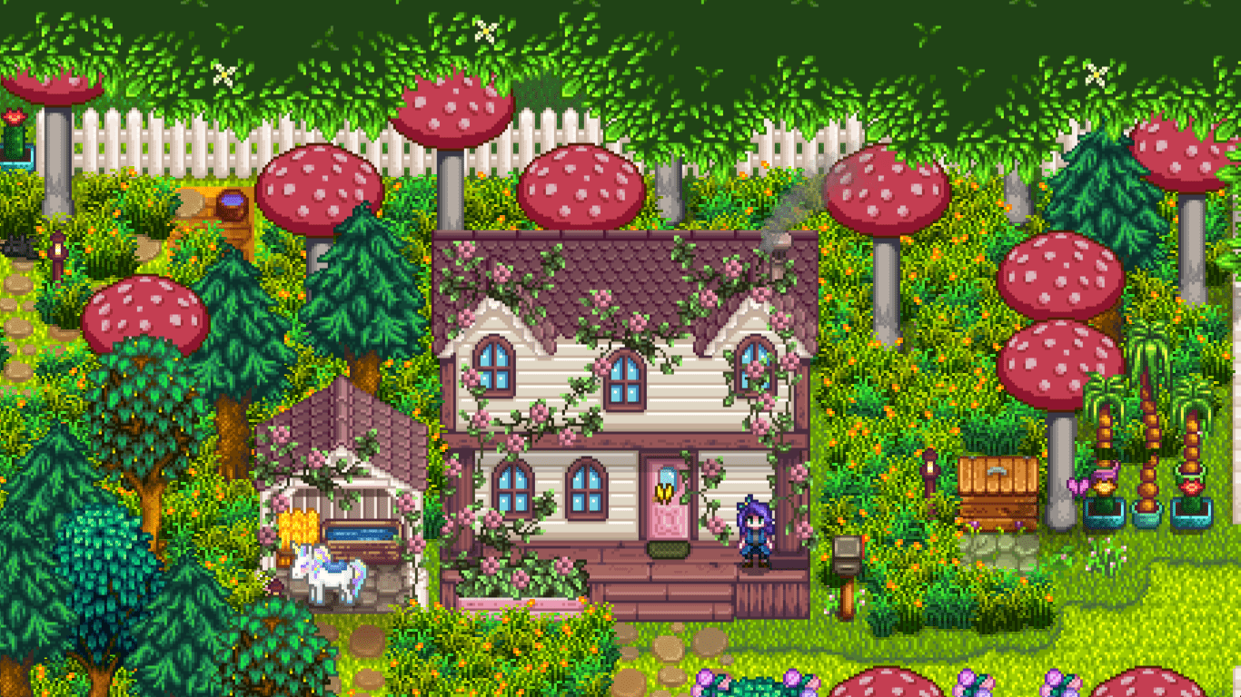 Overgrown fairy buildings 